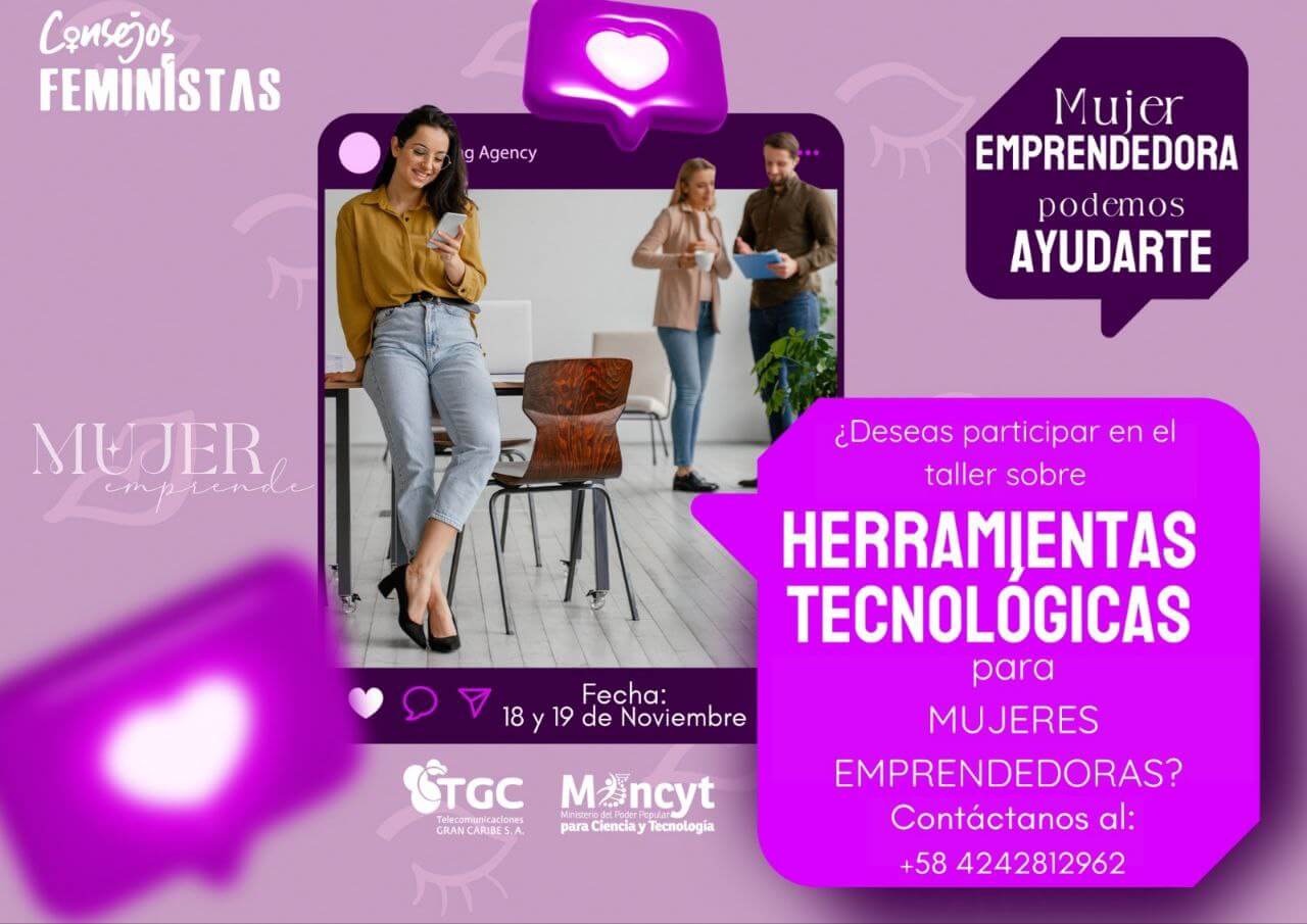 Mincyt capacitará a mujeres emprendedoras en el uso de herramientas tecnológicas