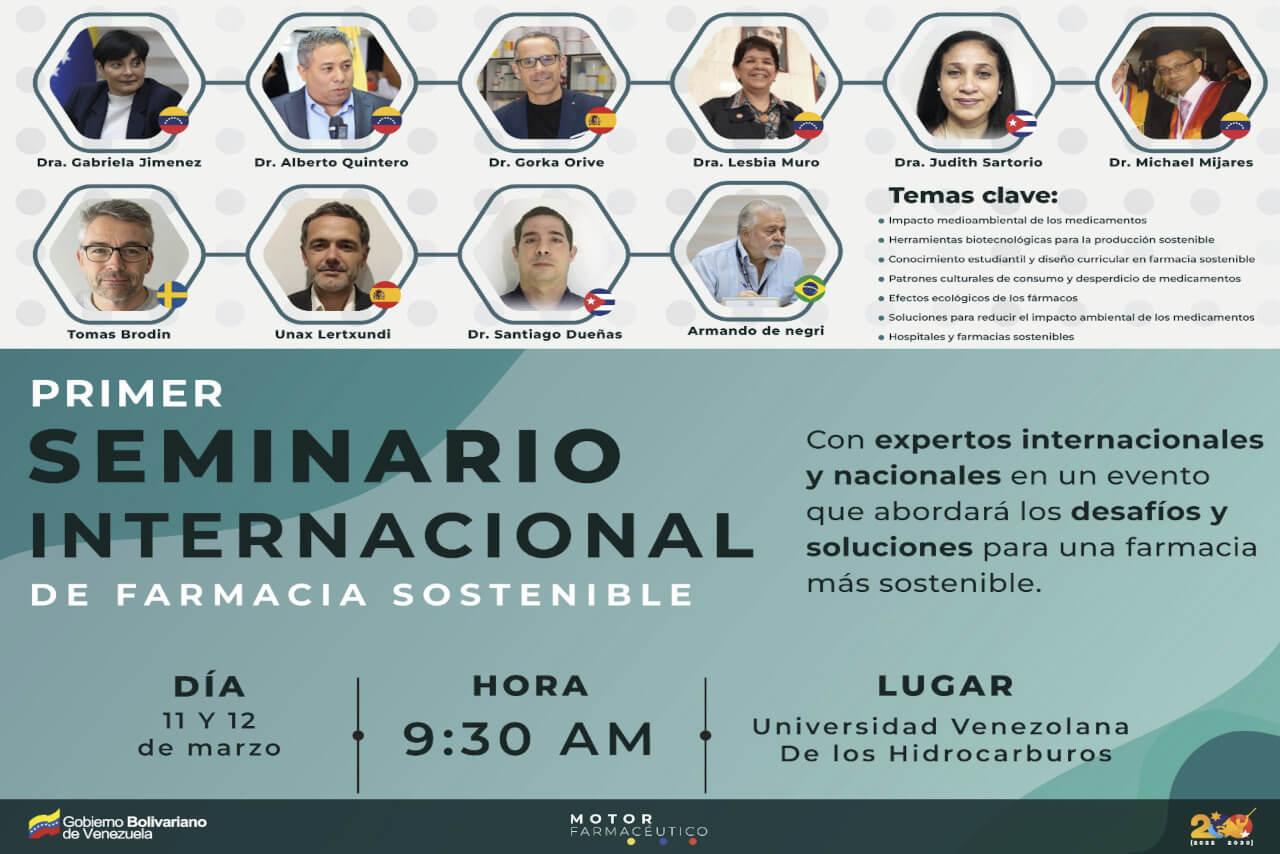 En este momento estás viendo Venezuela será sede del I Seminario Internacional de Farmacia Sostenible