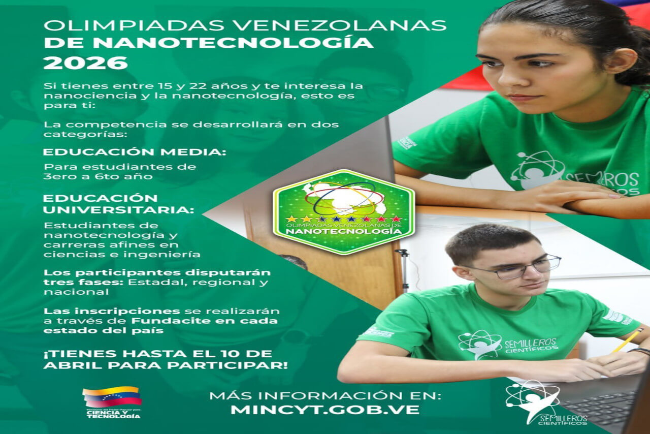 En este momento estás viendo Convocatoria a las Olimpiadas Venezolanas de Nanotecnología 2026 
